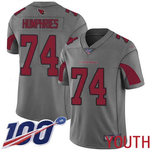 Arizona Cardinals Limited Silver Youth D.J. Humphries Jersey NFL Football 74 100th Season Inverted Legend